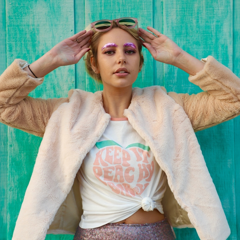Afends Ringer Keep it Peachy Baby Tee